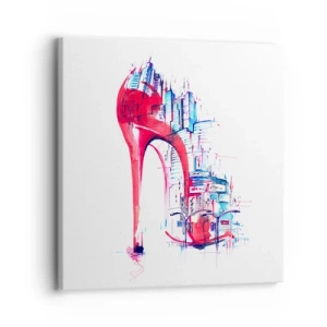 Obraz na plátně - Velkoměstská elegánka - 30x30 cm