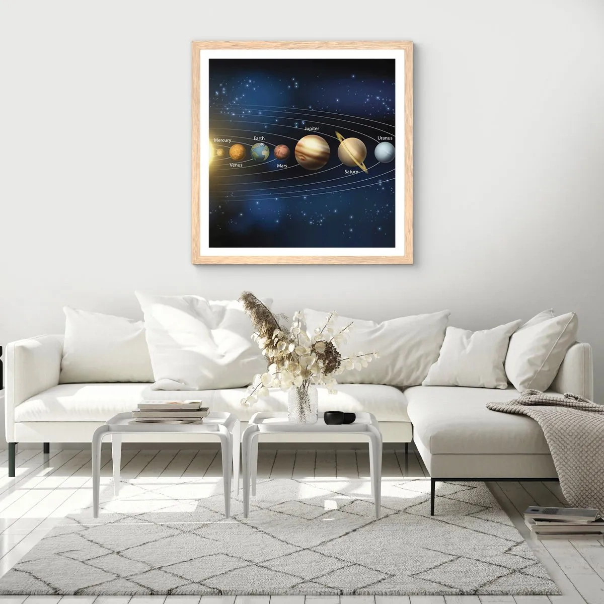 Plakát v rámu světlý dub - Jedna z deseti - 60x60 cm