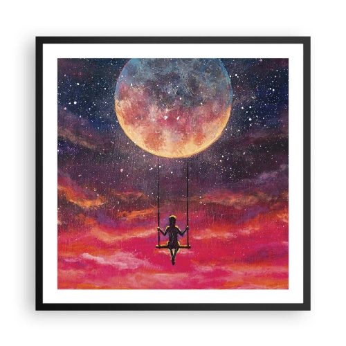 Plakát v černém rámu - Stavět si vzdušné zámky - 60x60 cm