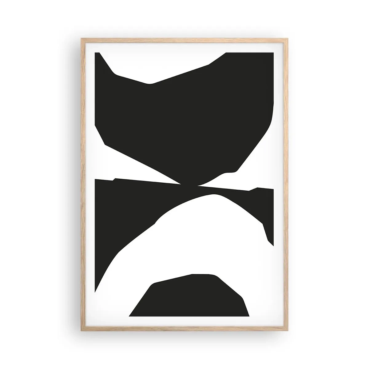 Plakát v rámu světlý dub - Positive-negative - 70x100 cm