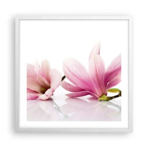 Plakát v bílém rámu - Jemné jako závan jara - 50x50 cm