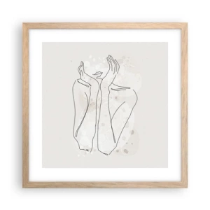 Plakát v rámu světlý dub - Zasněný okamžik - 40x40 cm