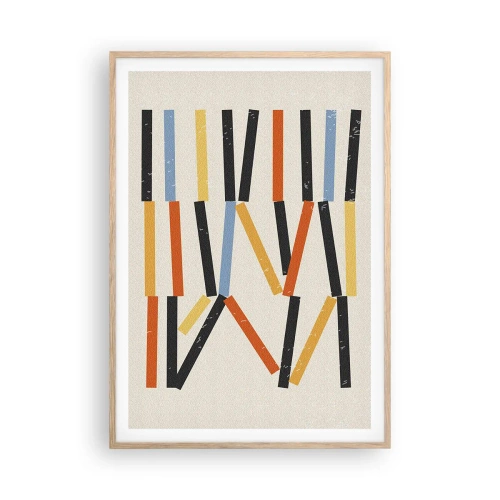 Plakát v rámu světlý dub - Kompozice na úrovni - 70x100 cm