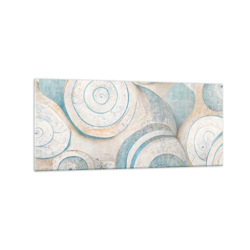 Obraz na skle - Co skrývá mušle? - 120x50 cm
