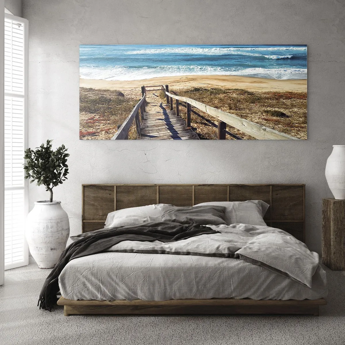 Obraz na skle - Běž! - 120x50 cm