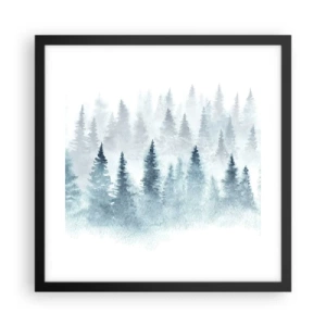 Plakát v černém rámu - Zahalené mlhou - 40x40 cm