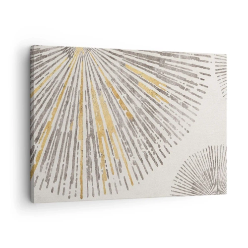 Obraz na plátně - Abstraktní vzor ve tvaru paprsku - 70x50cm - Krása paprsku - Moderní nástěnná dekorace do obývacího pokoje a ložnice ARTTOR