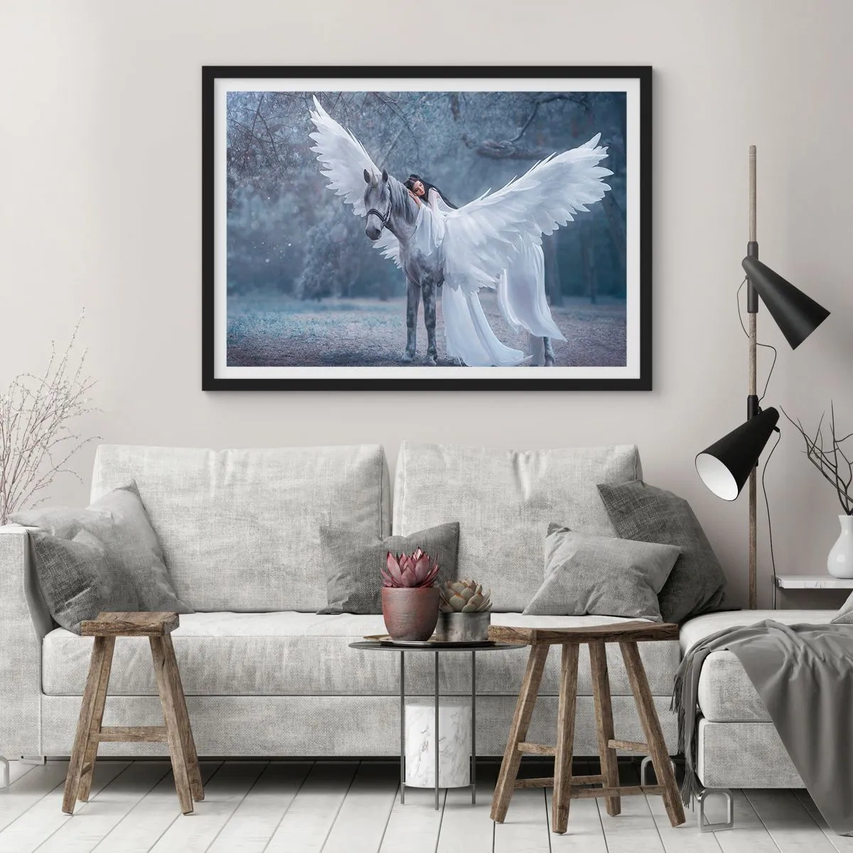 Plakát v černém rámu - Nadšený okamžik - 70x50 cm