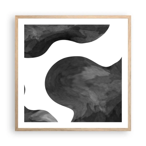 Plakát v rámu světlý dub - Mléčná dráha - 60x60 cm