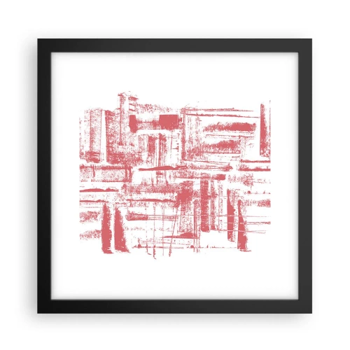 Plakát v černém rámu - Červené město - 30x30 cm