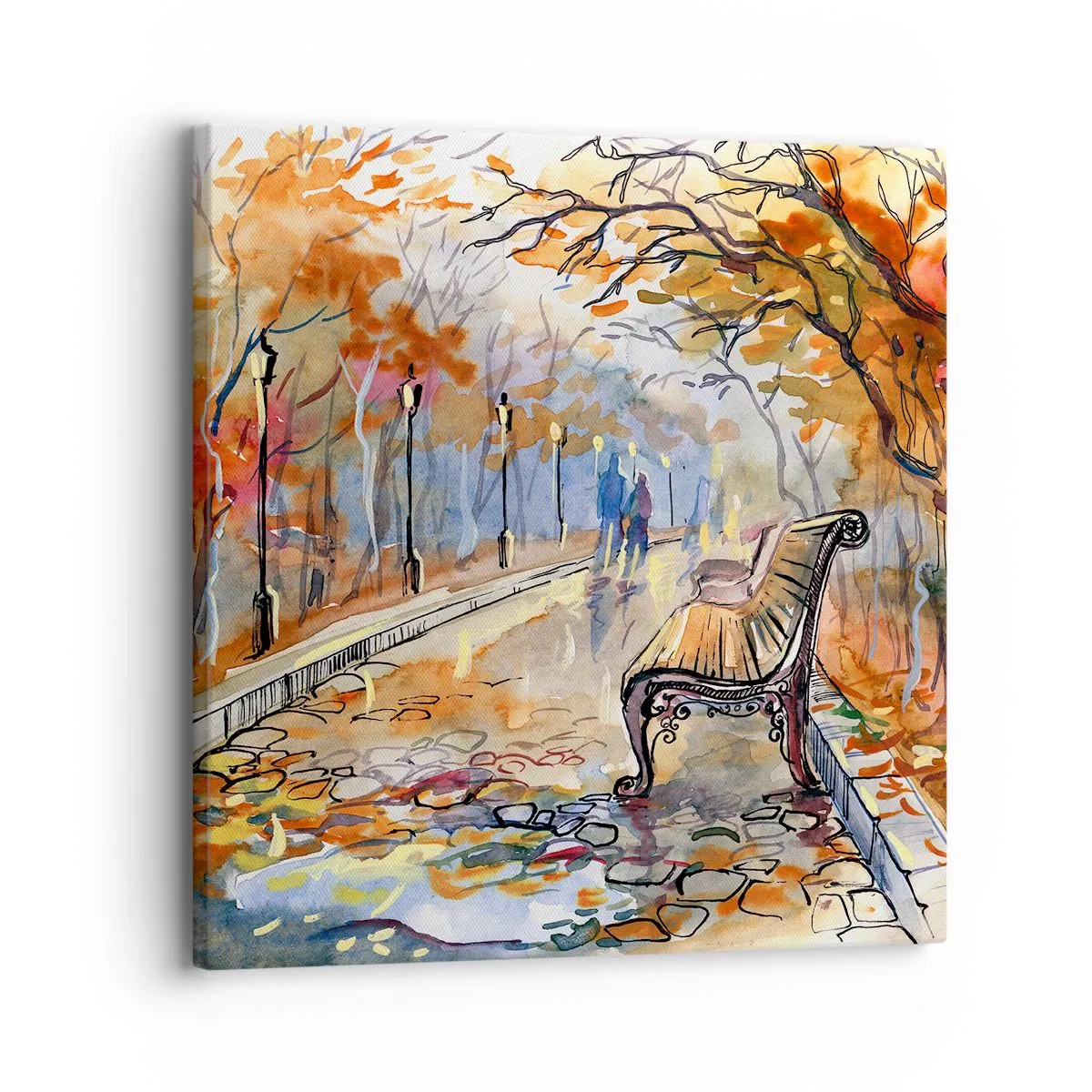 Obraz na plátně - Společně putovat podzimem - 30x30 cm