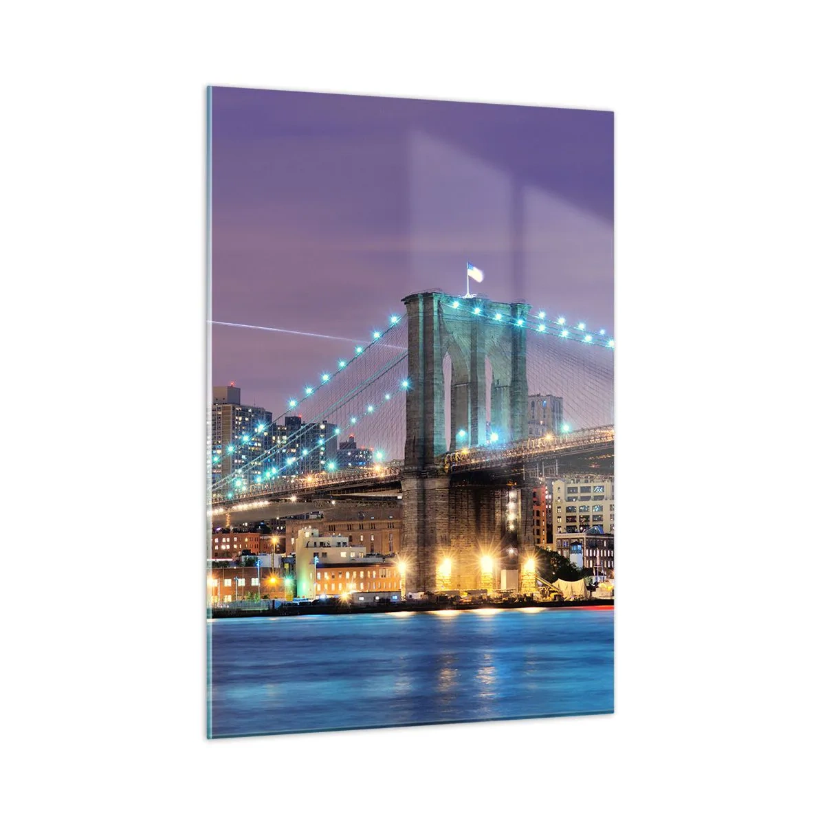 Obraz na skle - Po mnoho let Brooklynský most - 50x70 cm