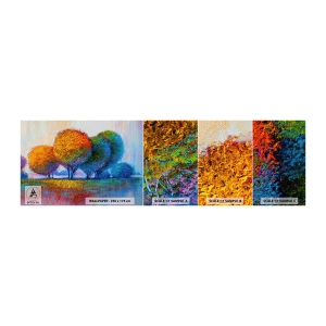 Fototapeta Vzorek Standard Eco - Trs zářivých barev - Abstrakce, Krajina, Stromy - 100x30 cm