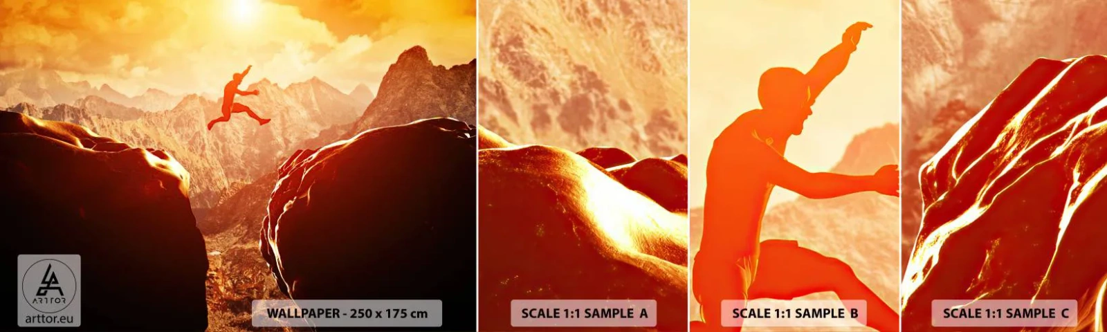 Fototapeta Vzorek Standard Eco - Překročením hranic - Sport, Lezení, Krajina - 100x30 cm