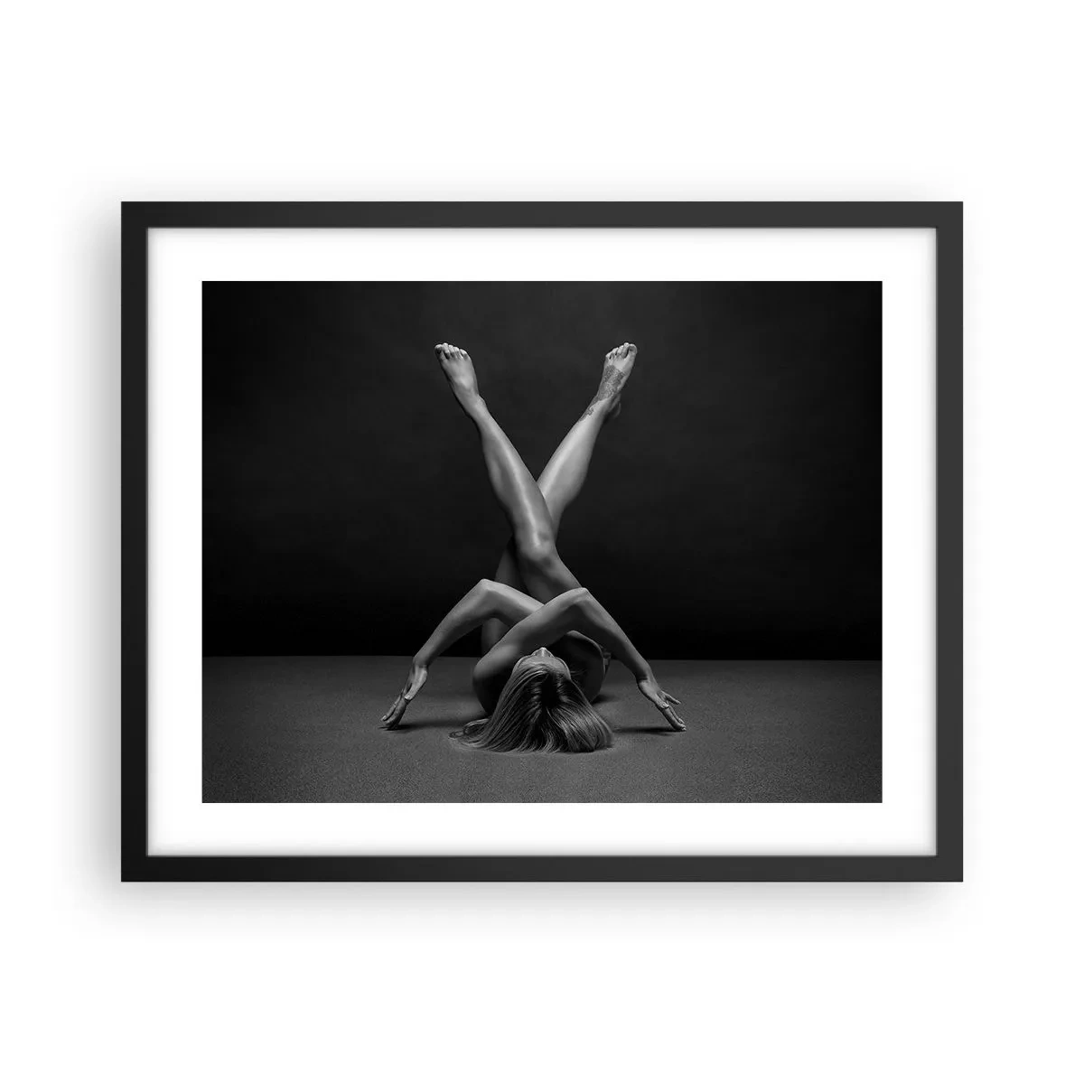 Plakát v černém rámu - Geometrie nahoty - 50x40 cm