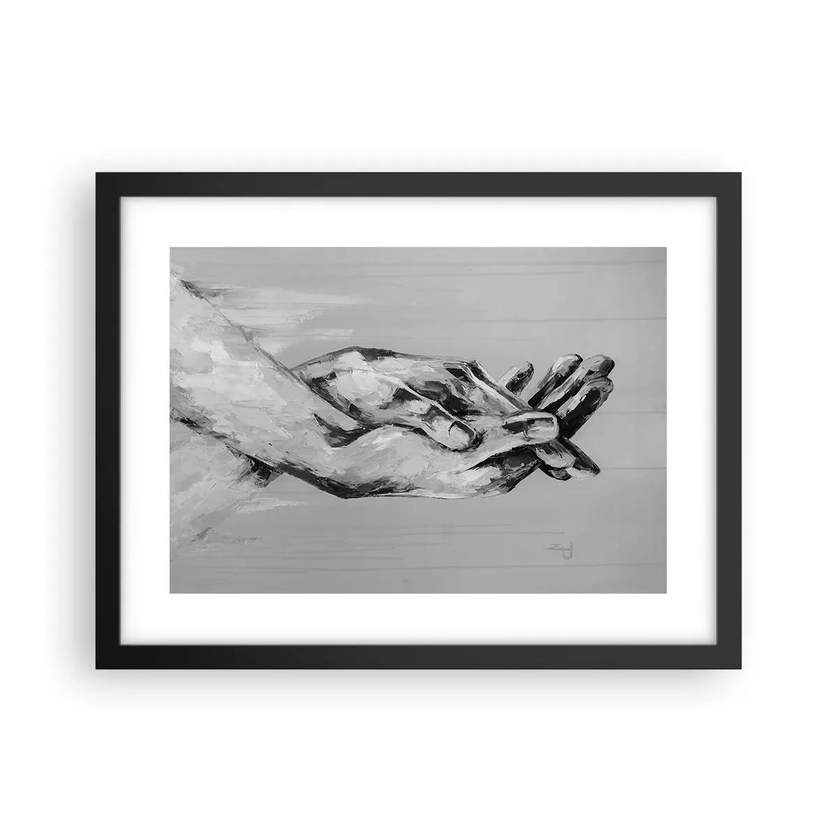 Plakát v černém rámu - Začátek… - 40x30 cm