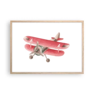 Plakát v rámu světlý dub - Připraven na vysoký let - 70x50 cm