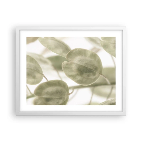Plakát v bílém rámu - Na začátku bylo listí… - 50x40 cm