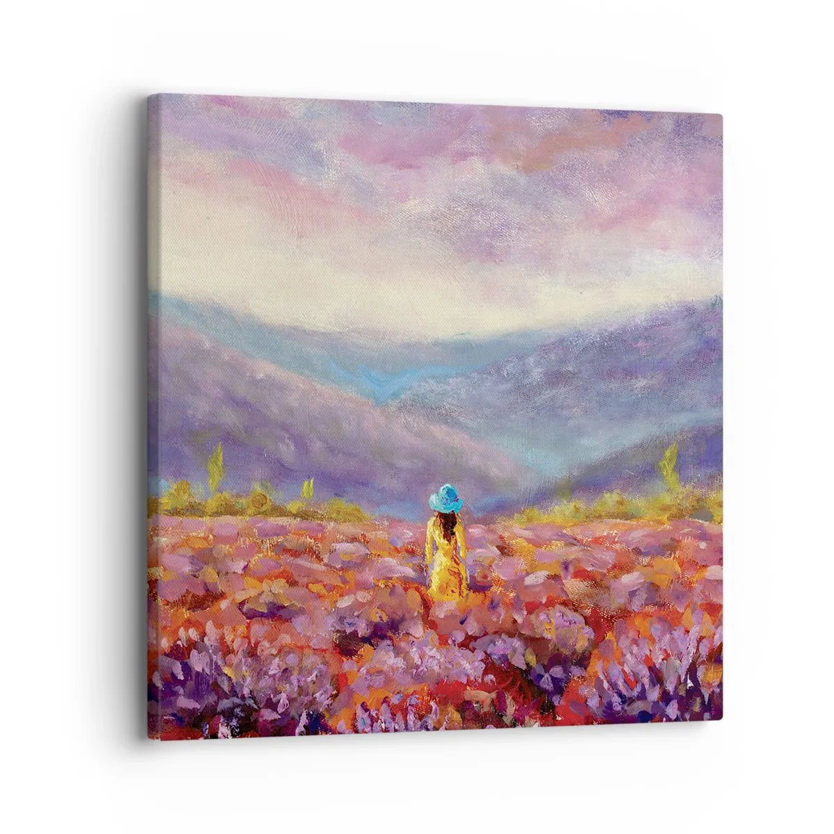 Obraz na plátně - V levandulovém světě - 30x30 cm