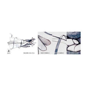 Vzor Fototapety Premium Canvas - Studie o dotyku - Abstrakce, Ruce, Grafika - 100x30 cm