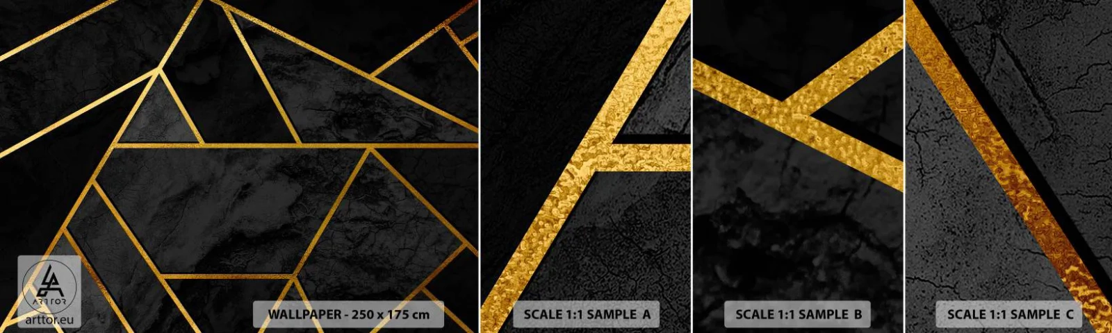 Fototapeta Vzorek Standard Eco - Temnota a světlo - Abstrakce, Kus, Moderní vzor - 100x30 cm