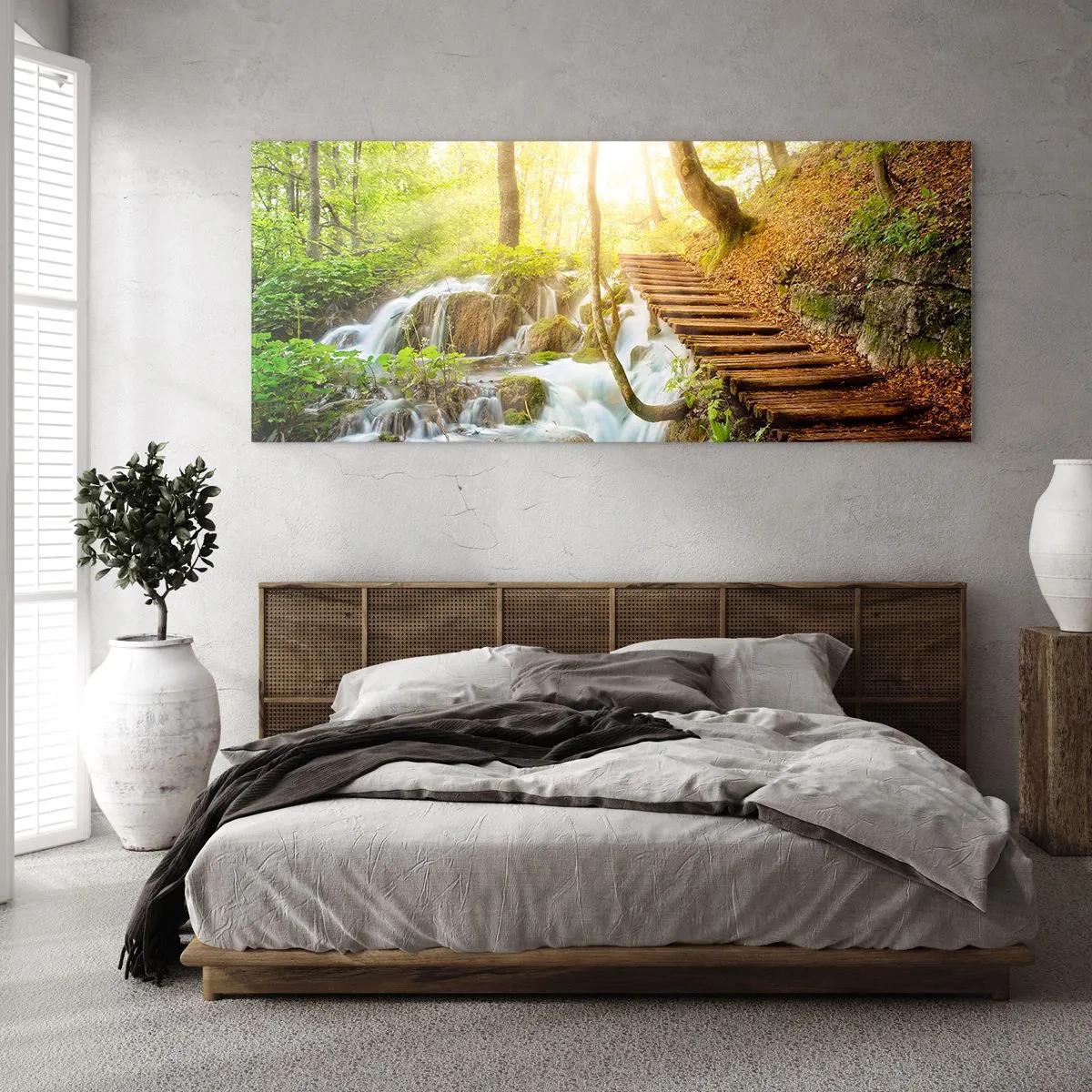 Obraz na skle - Vytoužený chlad - 140x50 cm