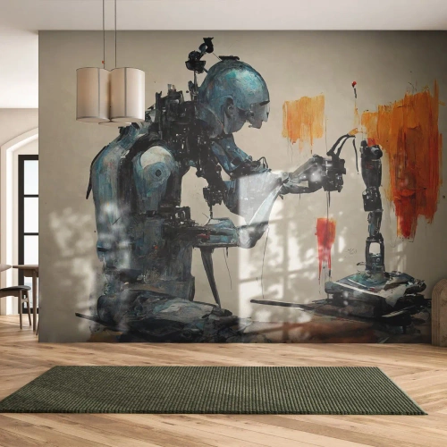 Fototapeta Premium Canvas - Už zítra… - Umělec, Umělá inteligence, Robot - 250x175 cm
