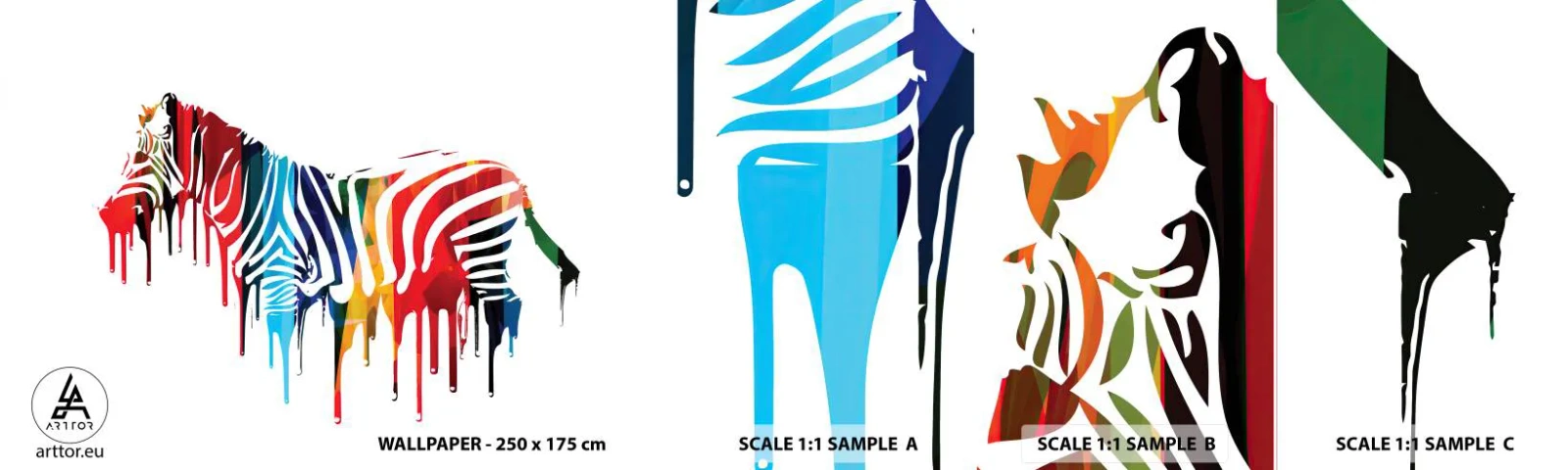 Vzor Fototapety Samolepicí Deluxe Sticker - Nejenom černo-bílý - Abstrakce, Žebra, Grafika - 100x30 cm