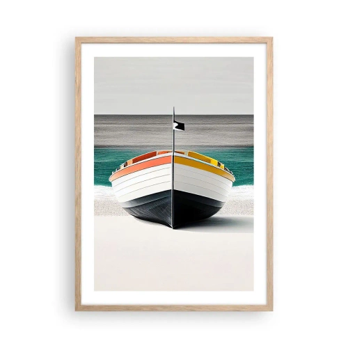 Plakát v rámu světlý dub - Na správném místě - 50x70 cm