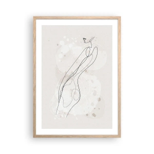 Plakát v rámu světlý dub - Zabloudit pohledem - 50x70 cm