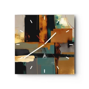 Nástěnné hodiny - Abstrakce – světlo a stín - 40x40 cm