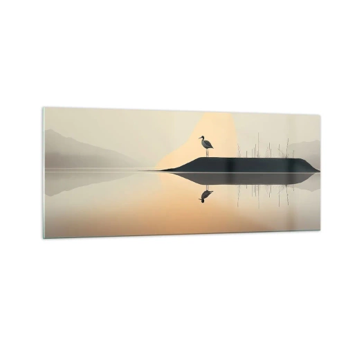 Obraz na skle - Pán na jezeře - 100x40 cm