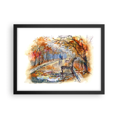 Plakát v černém rámu - Společně putovat podzimem - 40x30 cm