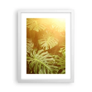 Plakát v bílém rámu - Vstoupit do zeleně… - 30x40 cm