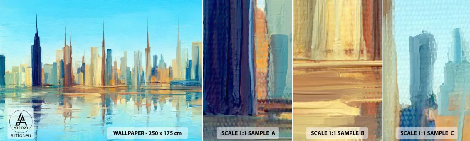 Fototapeta Vzorek Standard Eco - Prosluněná metropole - Město, Architektura, Kus - 100x30 cm