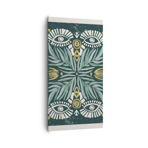 Obraz na plátně - Jako lidová vystřihovánka - 65x120 cm