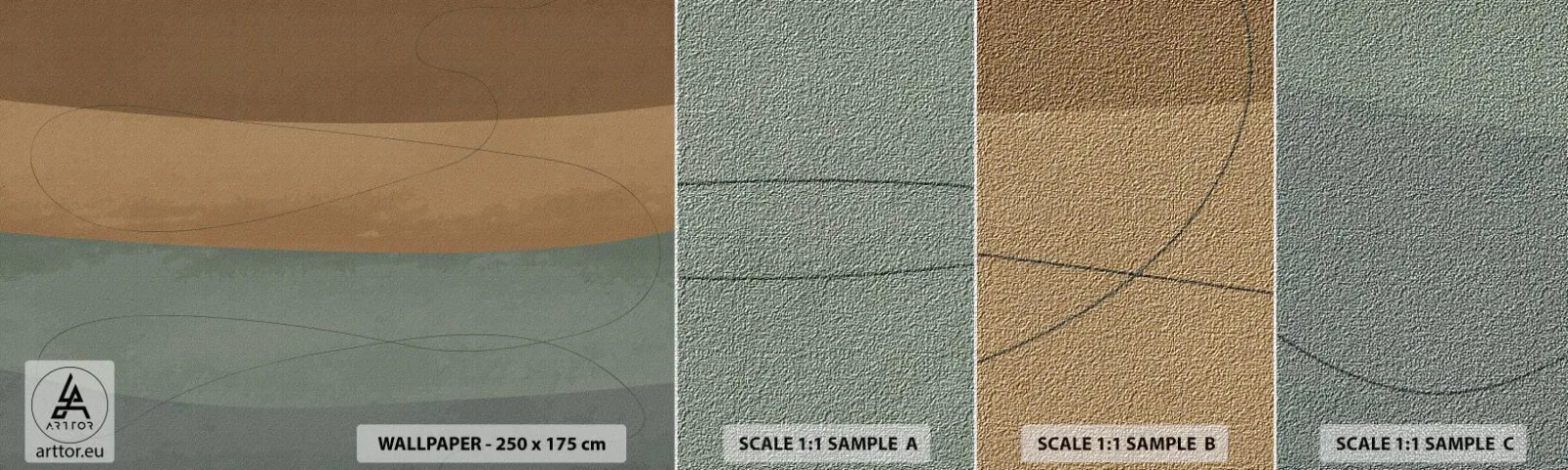 Vzor Fototapety Premium Canvas - Horizontální kompozice - Abstrakce, Kus, Moderní umění - 100x30 cm