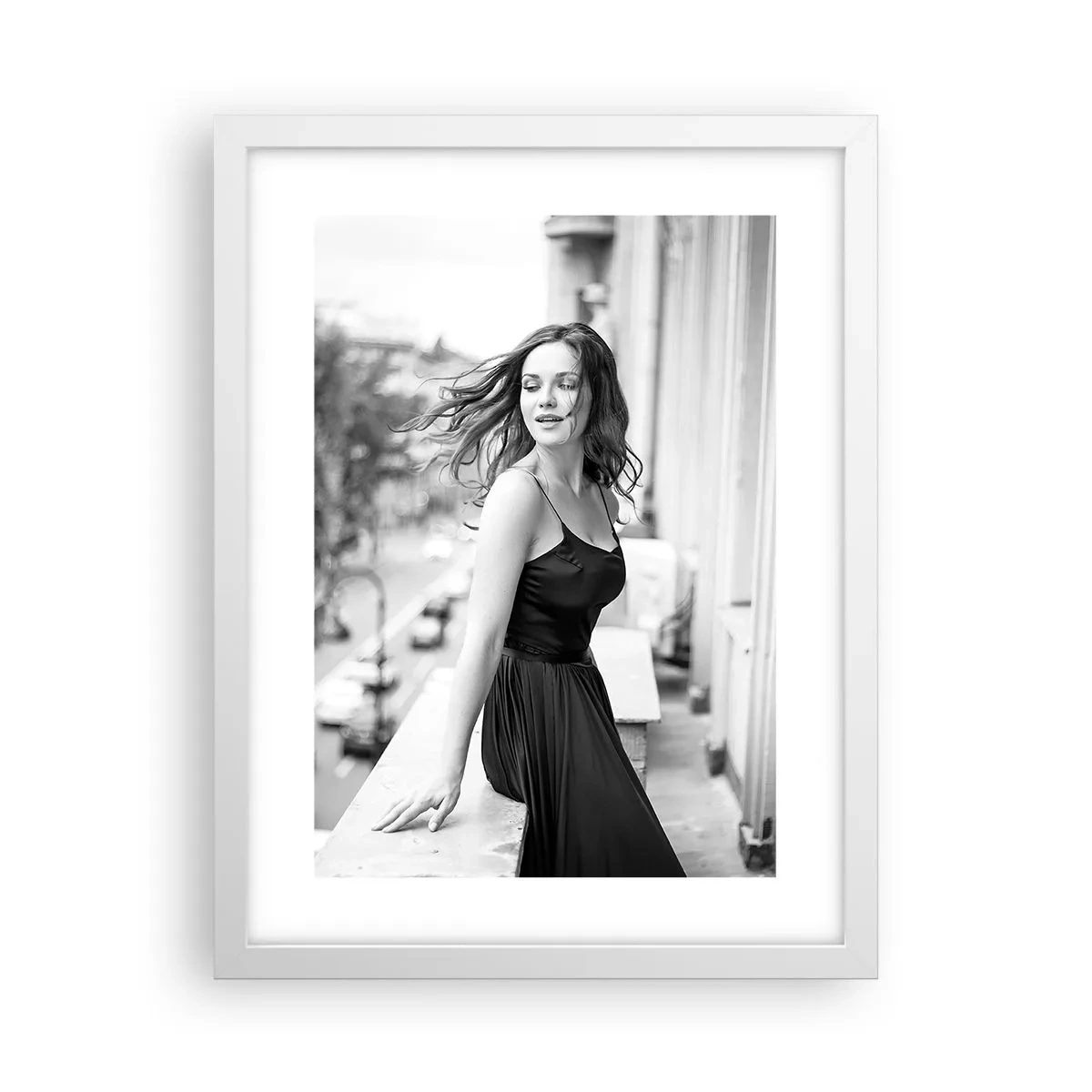 Plakát v bílém rámu - Určitě Pařížanka - 30x40 cm