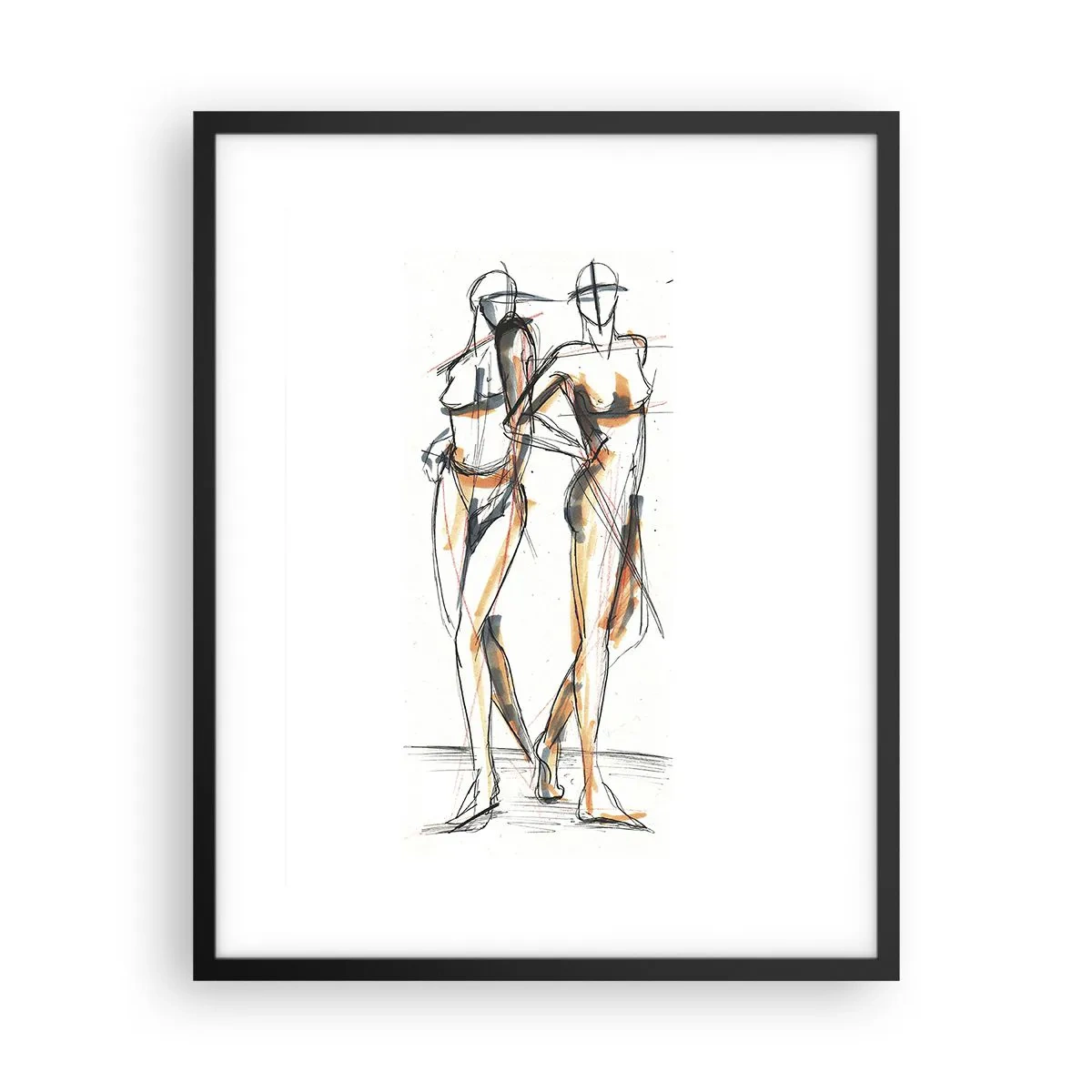Plakát v černém rámu - Studie šarmu - 40x50 cm