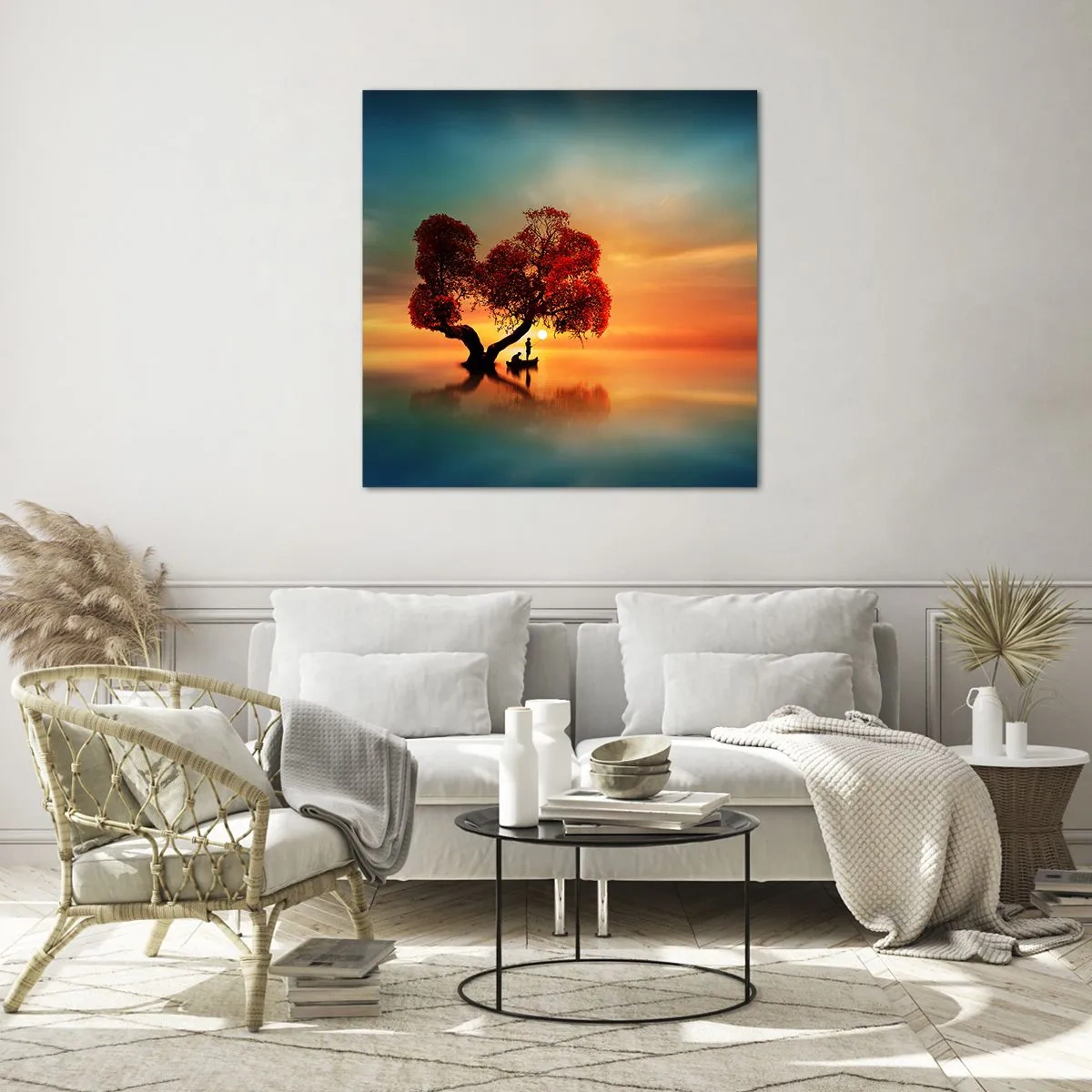 Obraz na skle - Voda a ticho vesmíru - 30x30 cm