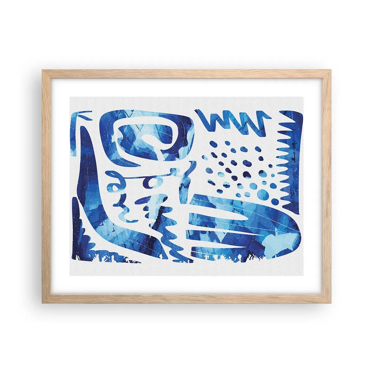 Plakát v rámu světlý dub - Zpět ke kořenům - 50x40 cm