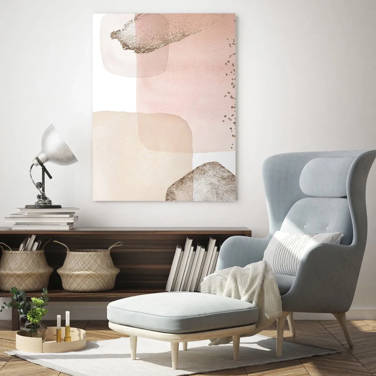 Obraz na skle - Pohled skrze barvy - 50x70 cm