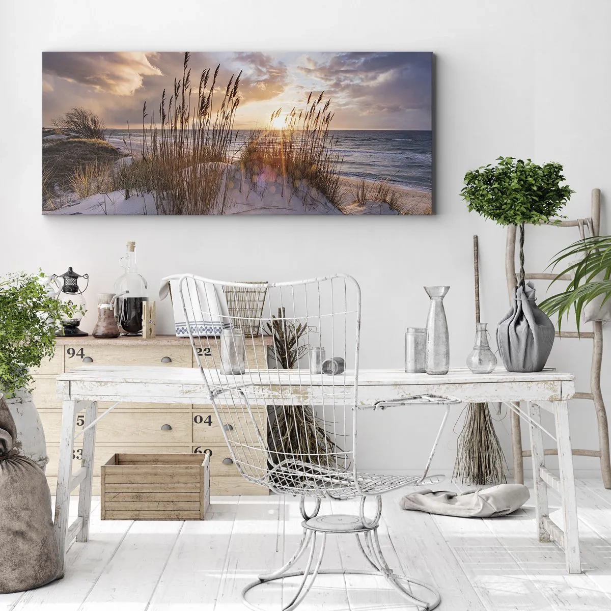 Obraz na plátně - Rozloučení se sluncem a větrem - 140x50 cm
