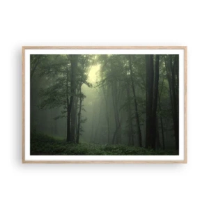 Plakát v rámu světlý dub - Než se probudí - 100x70 cm