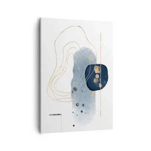 Obraz na plátně - Modro-zlatá fantazie - 50x70 cm