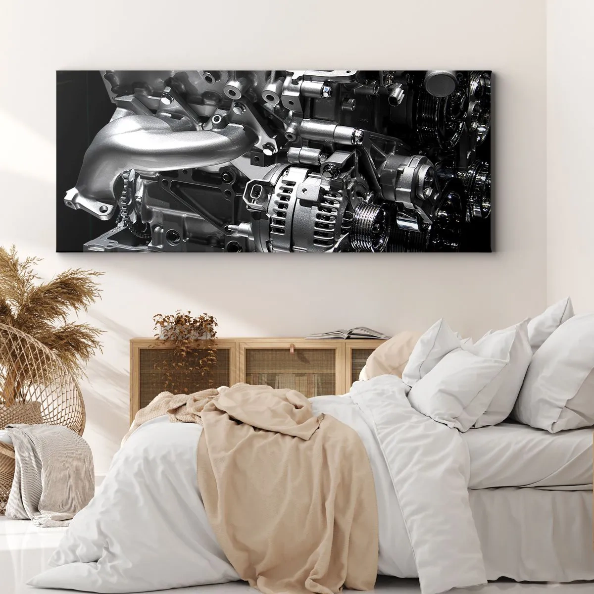 Obraz na plátně - Kovový, krásný, silný - 100x40 cm