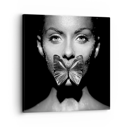 Obraz na plátně - Motýlí polibek - 30x30 cm