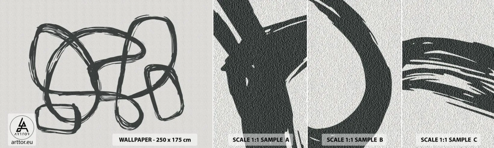 Fototapeta Vzorek Standard Eco - Abstrakce ve smyčce - Boho, Kus, Minimalistický - 100x30 cm