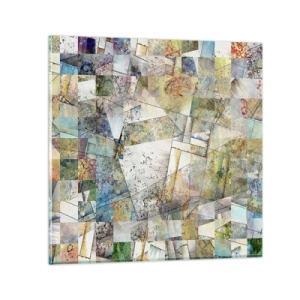 Obraz na skle - Geometrické přeskupení - 50x50 cm