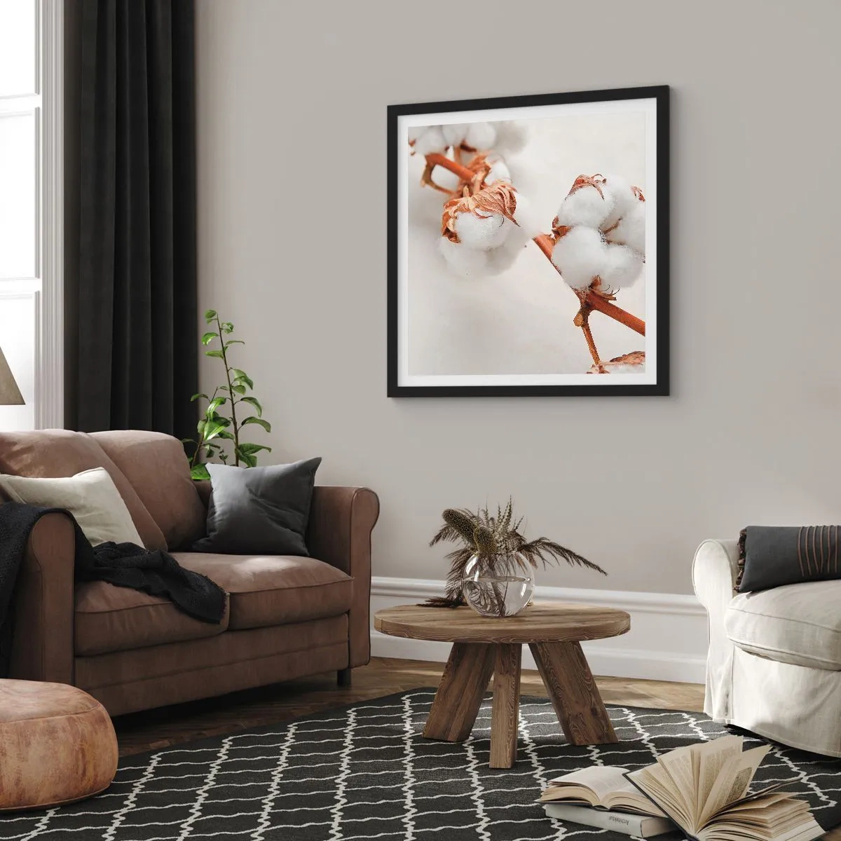 Plakát v černém rámu - Jenom objímat - 40x40 cm